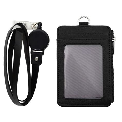 retractable badge holder with wallet